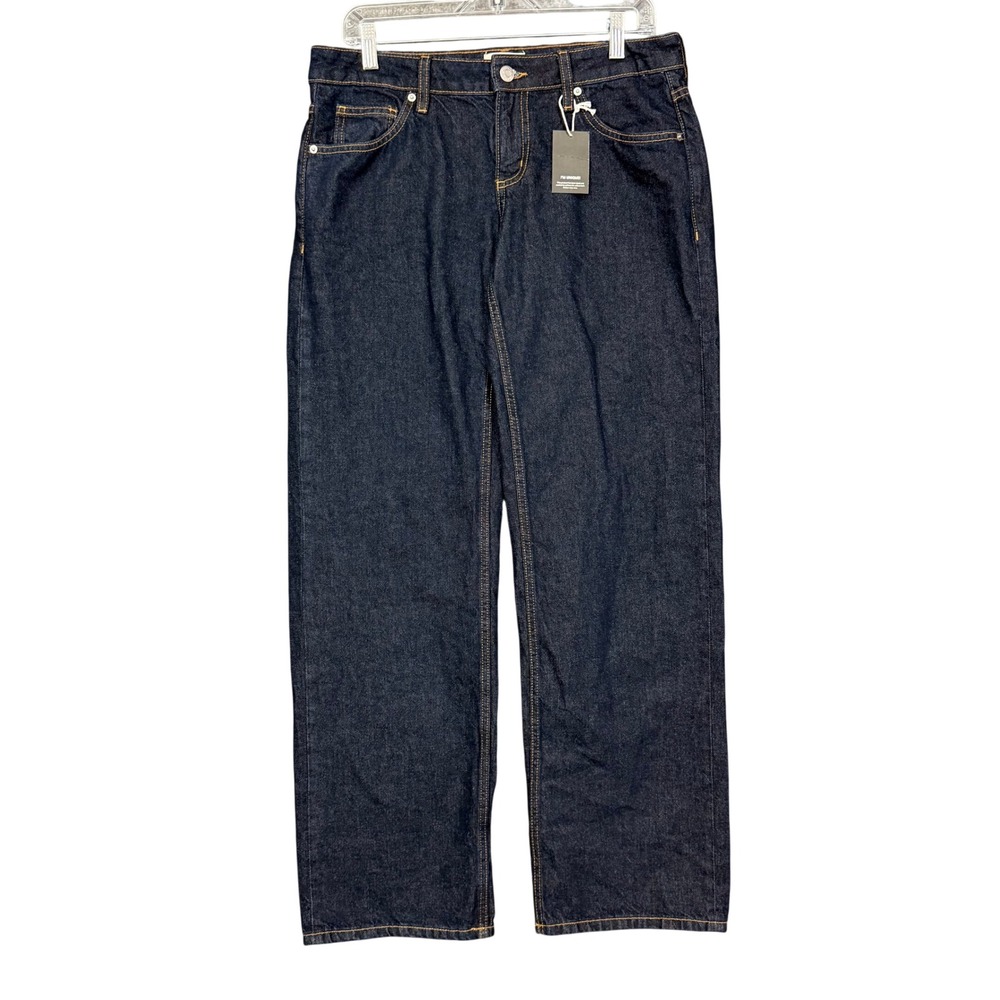 Cotton On Jeans Women 28 Blue Rigid Low Straight Denim Dark Wash 100% Cotton NWT